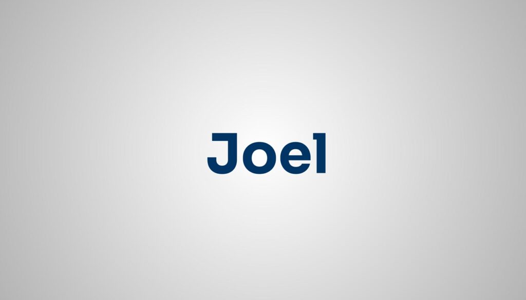 significado do nome Joel