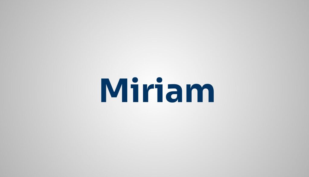 significado do nome Miriam