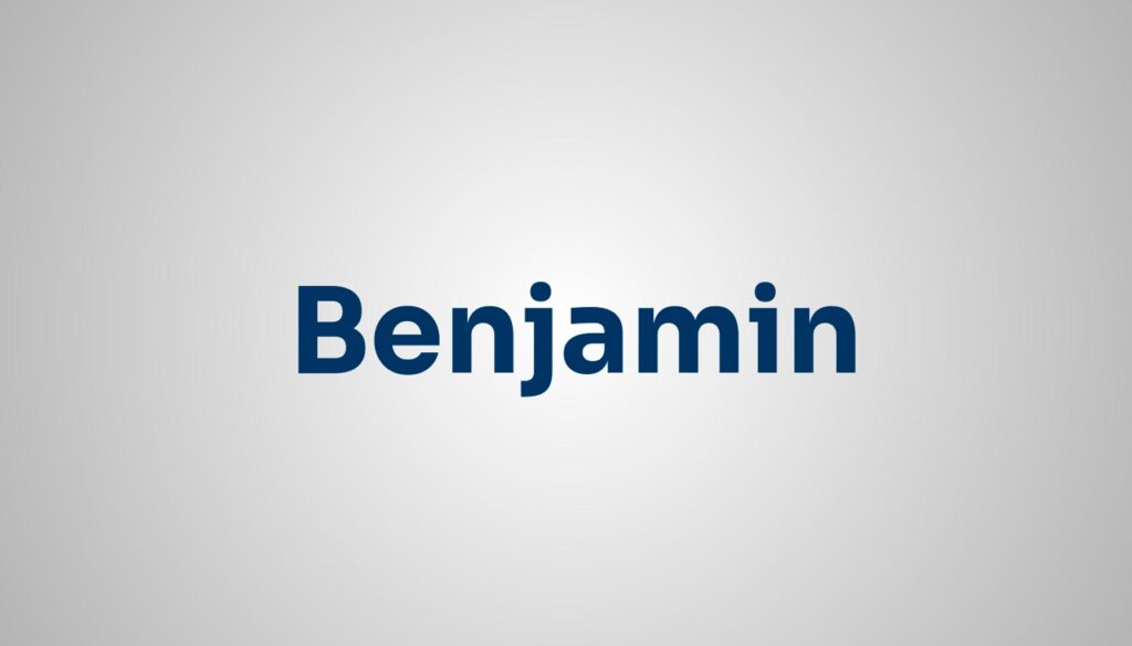 significado do nome Benjamin